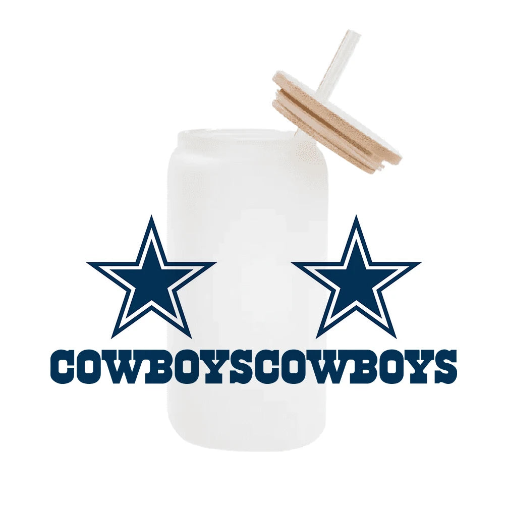 NFL Team Glass Wrap – 16oz Libbey Can Cup Sleeve