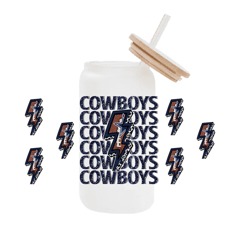 NFL Team Glass Wrap – 16oz Libbey Can Cup Sleeve