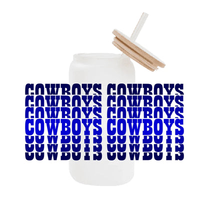 NFL Team Glass Wrap – 16oz Libbey Can Cup Sleeve