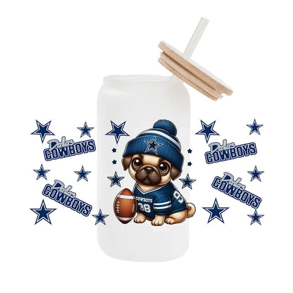 NFL Team Glass Wrap – 16oz Libbey Can Cup Sleeve
