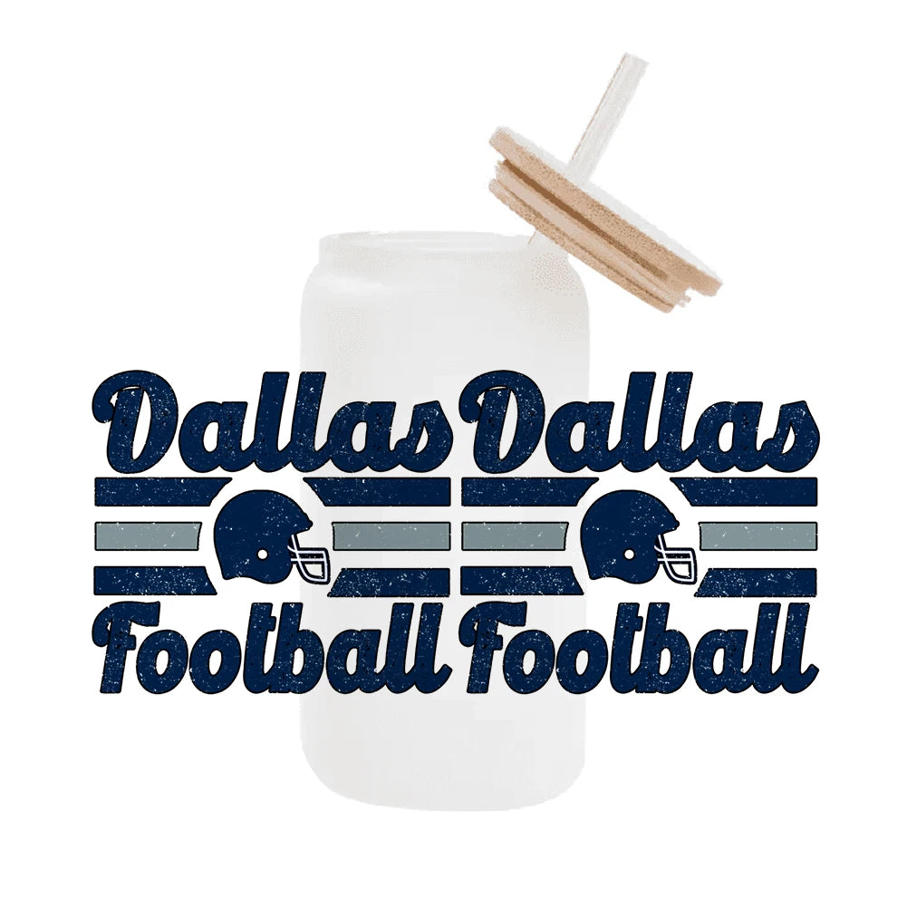 NFL Team Glass Wrap – 16oz Libbey Can Cup Sleeve