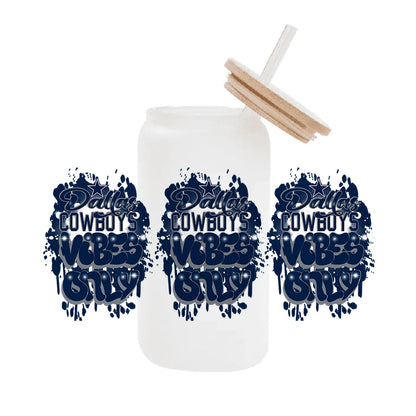 NFL Team Glass Wrap – 16oz Libbey Can Cup Sleeve