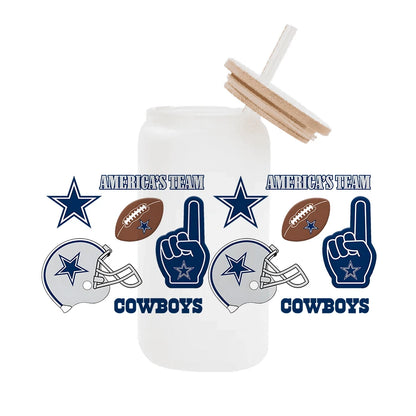 NFL Team Glass Wrap – 16oz Libbey Can Cup Sleeve