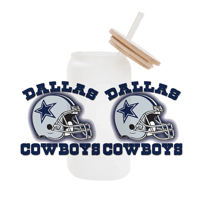 NFL Team Glass Wrap – 16oz Libbey Can Cup Sleeve