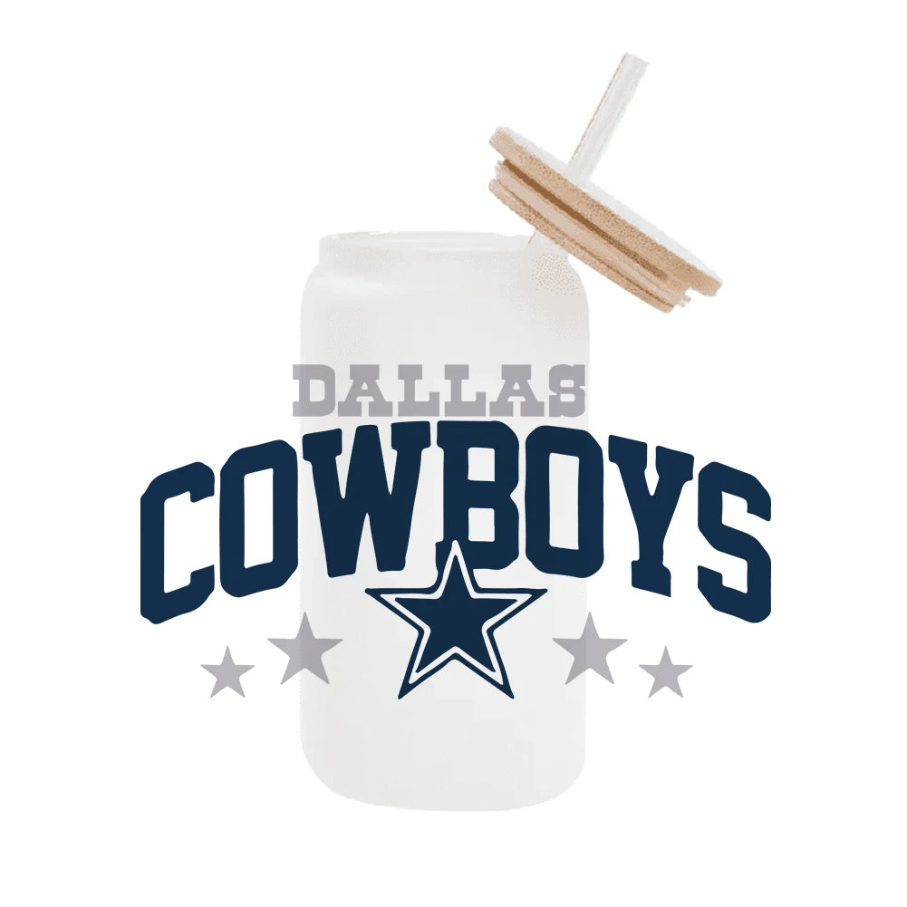 NFL Team Glass Wrap – 16oz Libbey Can Cup Sleeve