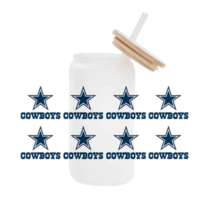 NFL Team Glass Wrap – 16oz Libbey Can Cup Sleeve