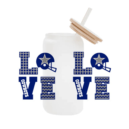 NFL Team Glass Wrap – 16oz Libbey Can Cup Sleeve