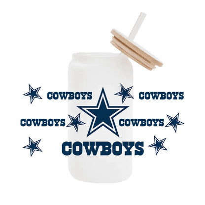 NFL Team Glass Wrap – 16oz Libbey Can Cup Sleeve
