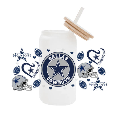 NFL Team Glass Wrap – 16oz Libbey Can Cup Sleeve