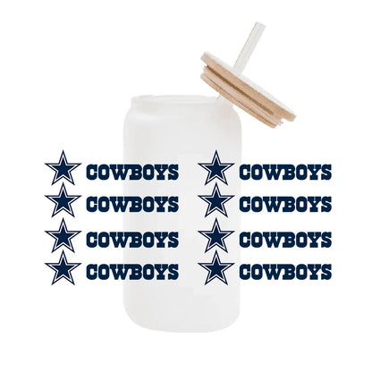 NFL Team Glass Wrap – 16oz Libbey Can Cup Sleeve
